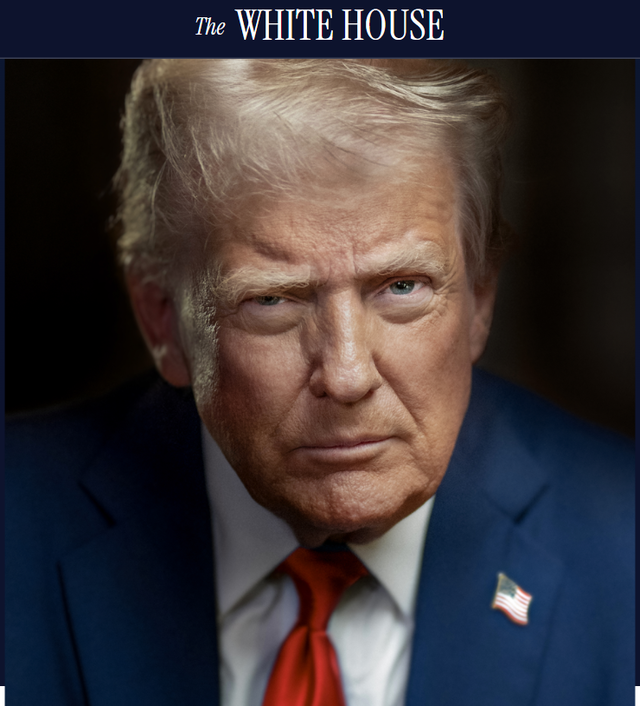 트럼프 대통령, 백악관 캡처