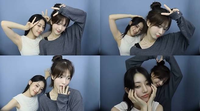 정다빈(왼쪽), 노정의. 사진 | 노정의 SNS