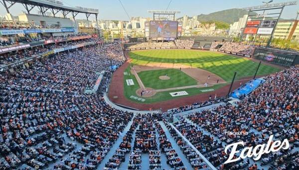 30일 대전시에 따르면 지난 28일 한화생명볼파크의 시공사인 계룡건설과 한화이글스 관계자 등 30여 명은 야구장 시설 전반에 대한 긴급 점검을 했다. 점검은 낙하 위험이 있는 구조물과 부착물, 조형물 등을 중점적으로 이뤄졌다. /사진=한화이글스