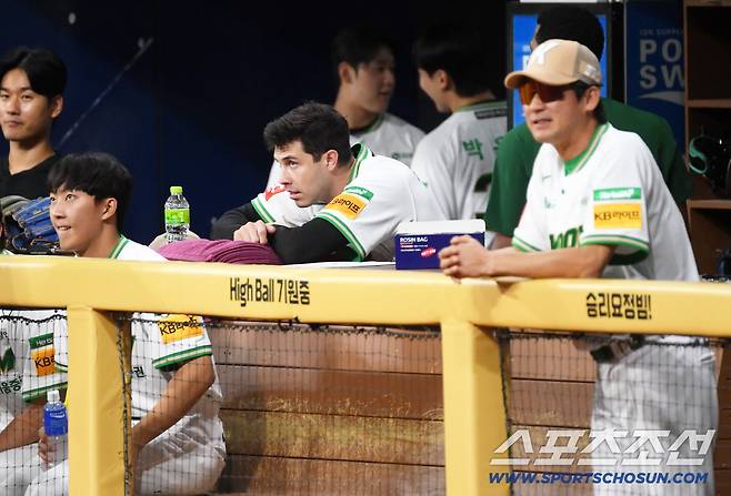 22일 서울 고척스카이돔에서 열린 키움 히어로즈와 롯데 자이언츠의 경기. 키움 카디네스가 경기를 준비하고 있다. 고척=박재만 기자 pjm@sportschosun.com/2025.07.22/