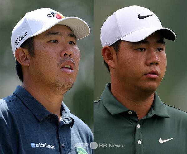 미국프로골프(PGA) 투어 2025 정규시즌 36개 공식 페덱스컵 대회 중 마지막인 윈덤 챔피언십에 출전하는 안병훈, 김주형 프로. 사진제공=ⓒAFPBBNews = News1 (사진을 무단으로 사용하지 마십시오.)