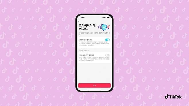틱톡이 30일 크리에이터의 계정의 댓글을 필터링하는 '크리에이터 케어 모드'를 소개했다.  /사진=틱톡