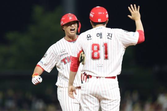 역전타를 날린 KIA 변우석. 사진=연합뉴스