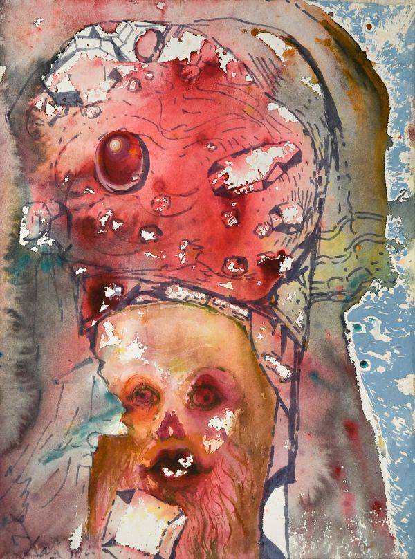 영국 한 주택의 차고 정리 세일에서 발견된 살바도르 달리의 수채화 '베키오 술타노'./사진=영국 셰핀스 경매소(Cheffins)