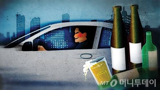 음주운전으로 면허가 취소된 지 나흘 만에 또 술 마시고 운전대를 잡은 40대 남성이 결국 실형을 선고받았다./삽화=임종철 디자인기자