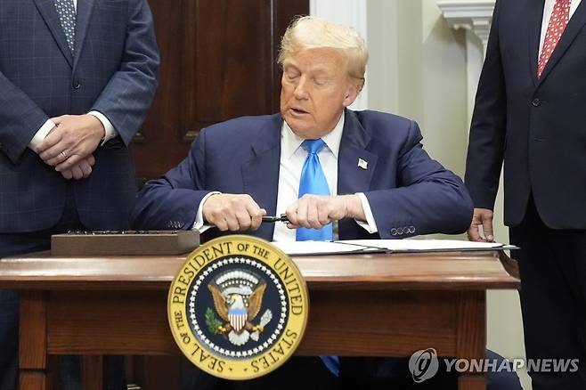 도널드 트럼프 미국 대통령 [AP=연합뉴스. 재판매 및 DB 금지]