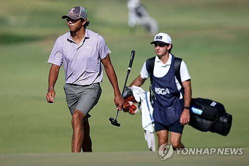 US 주니어 챔피언십 때 찰리 우즈의 경기 모습. [AFP/게티이미지=연합뉴스]