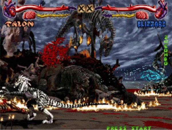 이리저리 붉은 선혈이 튄다