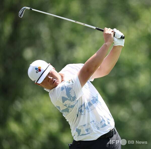 미국프로골프(PGA) 투어 2025 정규시즌 36개 공식 페덱스컵 대회 중 마지막인 윈덤 챔피언십에 출전한 임성재 프로가 1라운드에서 경기하는 모습이다. 사진제공=ⓒAFPBBNews = News1