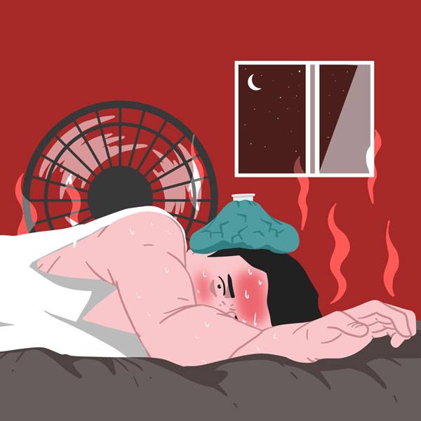 덥고 습하면 교감신경이 활성화돼 잠이 잘 오지 않는다. 과한운동, 과식, 찬물 샤워를 피하고 낮 시간 동안 물을 자주 마셔둬야 한다./사진=클립아트코리아