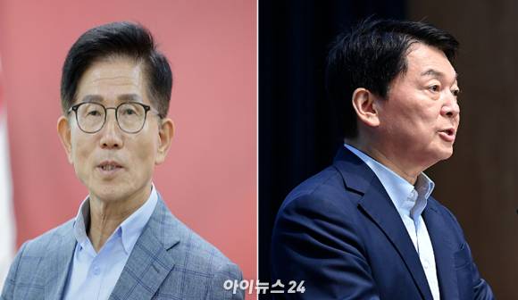 국민의힘 8·22 전당대회 당대표 출마를 선언한 김문수 전 고용노동부장관·안철수 의원(가나다순) [사진=아이뉴스24 DB]