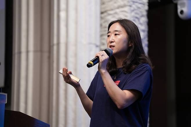 배순민 KT AI퓨처랩장이 지난 7월 24일 서울 양재동 엘타워에서 열린 ‘AI 콘퍼런스 2025’에서 소버린 AI에 대해 설명하고 있다. (사진=매경DB)