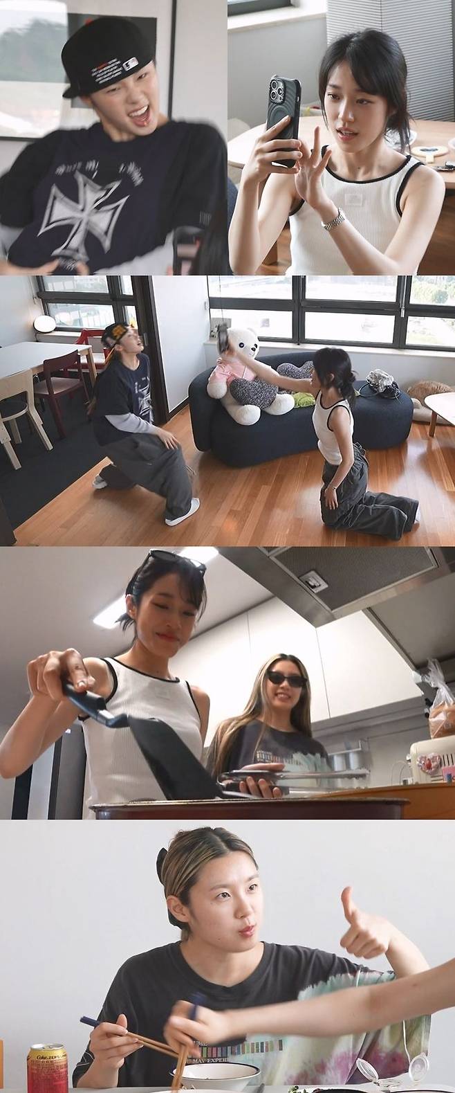 [서울=뉴시스] 댄서 리정이 배우 노윤서와 집 비밀번호를 공유하고 챌린지를 함께한다.  (사진=MBC '나 혼자 산다' 제공) 2025.08.01. photo@newsis.com *재판매 및 DB 금지