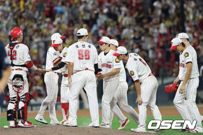 7월31일 두산을 꺾고 7연패에서 벗어난 KIA 선수들./KIA 타이거즈 제공