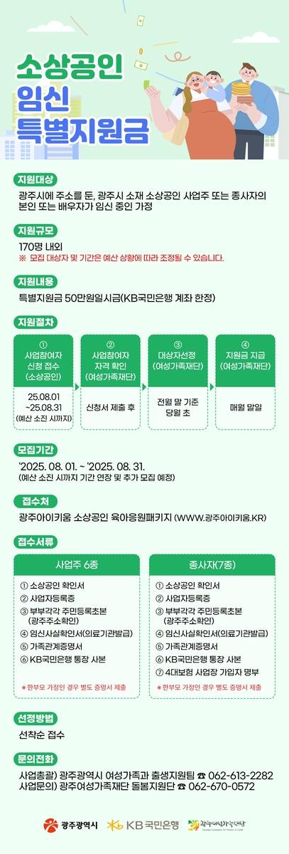 소상공인 임신 지원 [광주시 제공]