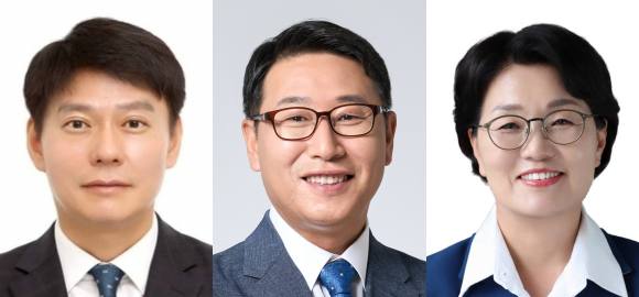 한민수 비서실장, 김영환 정무실장, 권향엽 대변인