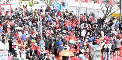 2일 화천 사내면 사창리에서 열린 2025 화천토마토축제에서 관광객들이