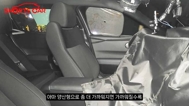 현대차 아반떼 풀체인지 테스트카 실내