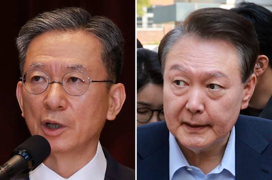 정성호 법무부 장관(왼쪽), 윤석열 전 대통령. 〈자료사진=연합뉴스〉