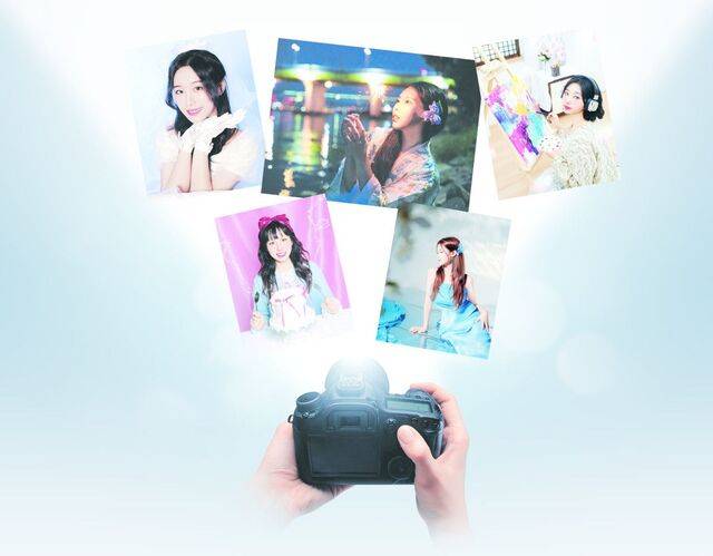 서울 양천구에 있는 ‘스튜디오 주인공’은 영화 속 장면을 재해석한 콘셉트로 인물을 촬영해 그가 그 삶의 주인공임을 표현하고자 한다. 사진은 영화 ‘뮤리엘의 웨딩’ ‘마틸다’ ‘셰이프 오브 워터’ ‘허니와 클로버’ ‘바닷마을 다이어리’를 각각의 모티브로 삼아 연출한 이미지. 그래픽=강소연