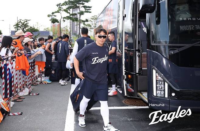 ▲ 2일 광주 KIA전을 앞두고 팀에 합류한 손아섭 ⓒ한화이글스