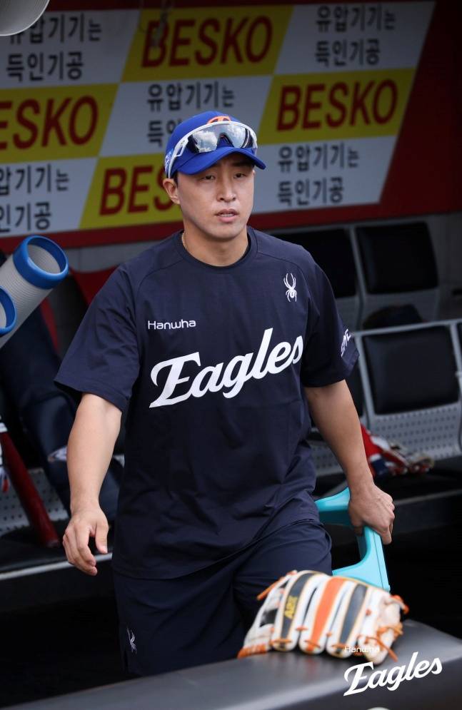 한화 손아섭이 1일 광주 KIA전을 앞두고 훈련에 임하고 있다. /사진=한화 이글스 제공
