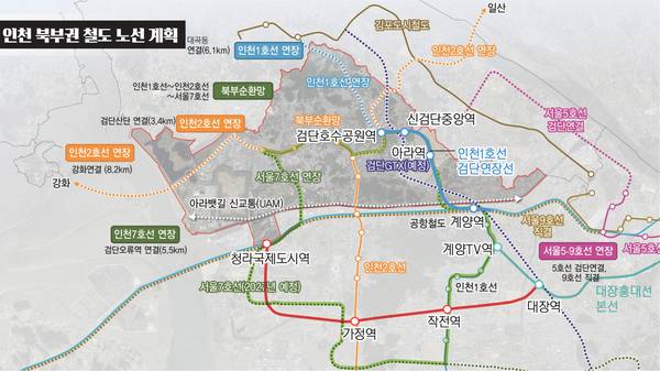 인천 북부권 철도 노선 계획