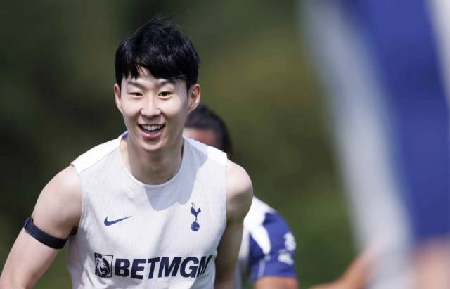 EPL 토트넘 손흥민의 훈련 모습. 토트넘 홈페이지 제공