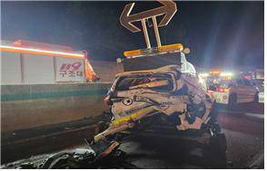 2024년 5월 호남고속도로 태인나들목 부근 선행사고로 발생한 사고 현장. 사진 한국도로공사 제공