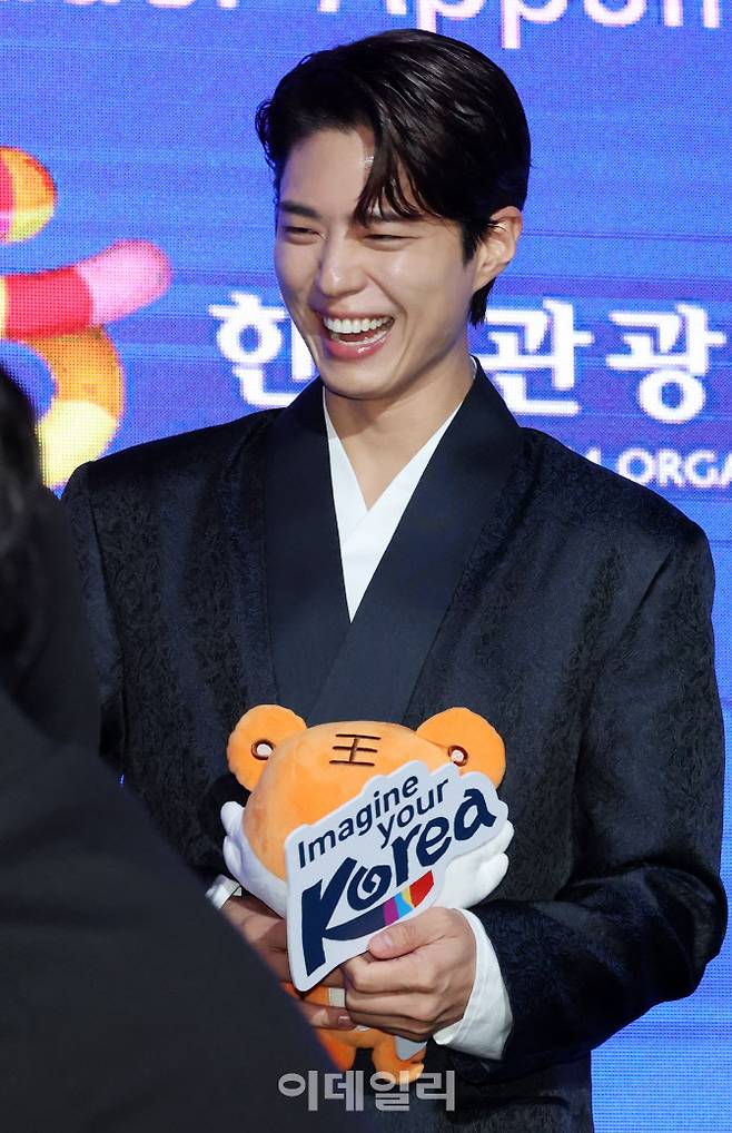 배우 박보검이 29일 오전 서울 강남구 SJ쿤스트할레에서 열린 2025 한국 관광 명예홍보대사 위촉식에서 밝게 웃고 있다. (사진=방인권 기자)