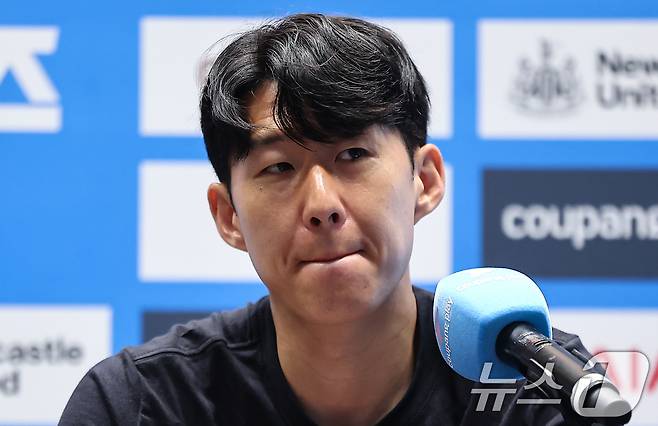 기자회견에서 이적을 공식 발표한 손흥민. 2025.8.2/뉴스1 ⓒ News1 김도우 기자