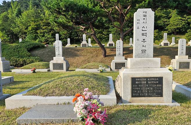 신백우는 국립 대전현충원 독립유공자 묘역에 안장돼 있다. 김재근 선임기자