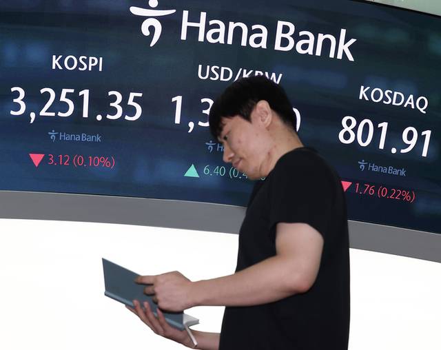 ▲ 한미 무역 관세 협상이 타결된 지난 31일 오전 서울 중구 하나은행 본점 딜링룸 현황판에 코스피, 원/달러 환율, 코스닥 지수가 표시돼 있다. 연합뉴스