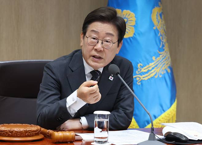 이재명 대통령이 지난 6월19일 용산 대통령실에서 열린 국무회의에서 발언하고 있다. 연합뉴스&nbsp;
