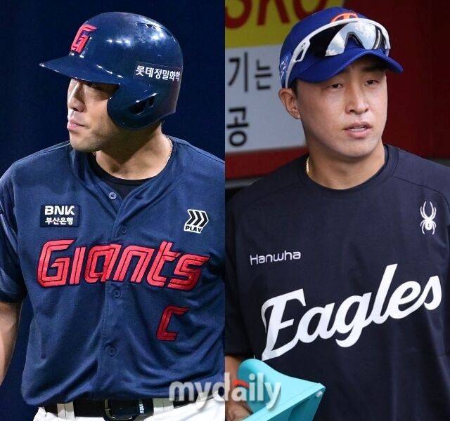 롯데 자이언츠 전준우와 한화 이글스 손아섭./마이데일리, 한화 이글스