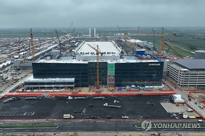 미국에 건설 중인 삼성전자 반도체 공장 (서울=연합뉴스) 미국 텍사스주 테일러시에 건설 중인 삼성전자 반도체 공장 전경. 2025.2.14 [삼성전자 제공. 재판매 및 DB금지] photo@yna.co.kr