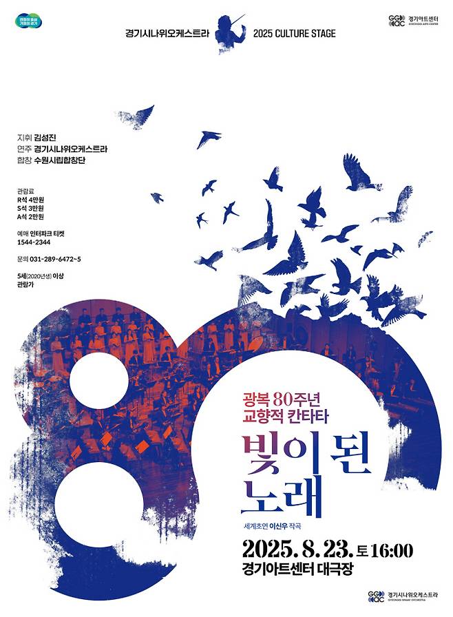 경기시나위오케스트라의 광복80주년 기념 '빛이 된 노래' 공연 포스터. 사진=경기아트센터
