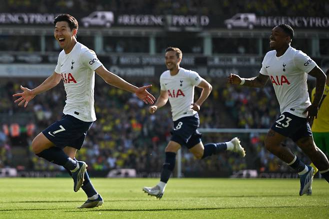 2021~22시즌 EPL 득점왕에 오른 손흥민. 사진=AFPBB NEWS