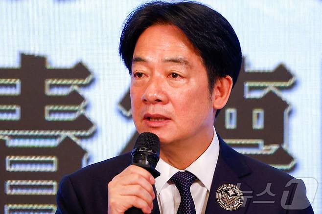 5월 8일(현지시간) 라이칭더 대만 총통이 타이베이에서 제2차 세계대전 종전 기념일 연설을 하고 있다. 2025.05.08. ⓒ 로이터=뉴스1 ⓒ News1 윤다정 기자