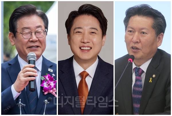 (왼쪽부터) 이재명 대통령, 이준석 개혁신당 대표, 정청래 더불어민주당 대표. [디지털타임스 DB, 연합뉴스]