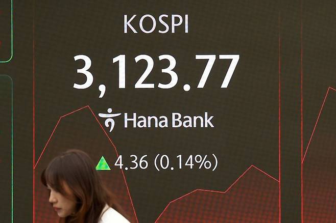 4일 서울 중구 하나은행 본점 딜링룸에서 딜러가 업무를 보고 있다. /사진=연합뉴스