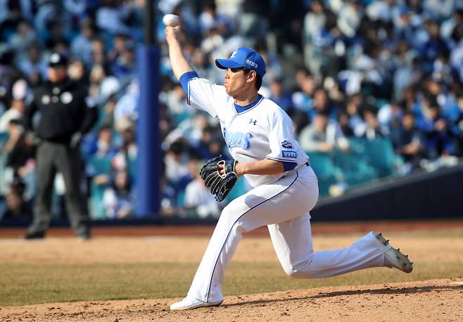 삼성 라이온즈가 불펜진 난조 끝에 5연패를 당했다. 사진은 삼성에서 활약 중인 김재윤의 모습. /사진=뉴스1