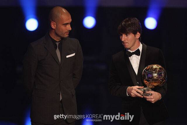 지난 2010년, 리오넬 메시가 두 번째 발롱도르를 수상할 당시. /게티이미지코리아