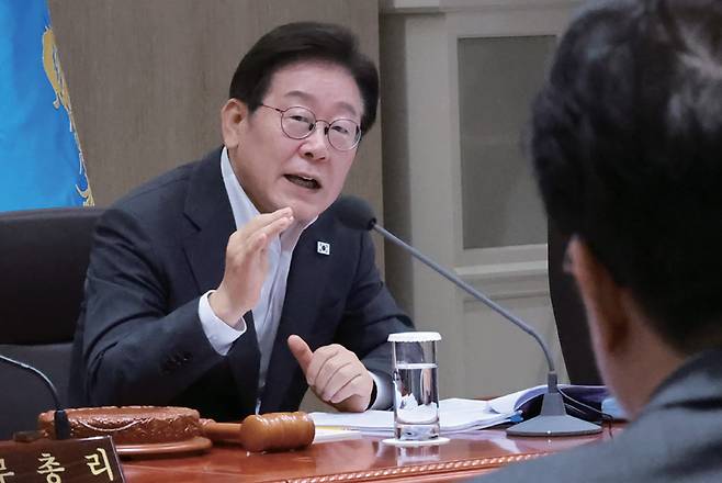 이재명 대통령이 7월29일 서울 용산 대통령실 청사에서 열린 국무회의에서 산업재해 관련 발언을 하고 있다. ⓒ연합뉴스