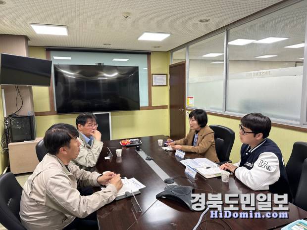 2025 앵커기업 수요맞춤 ESG 경영 지원사업 참여기업인 진성아이엔디를 방문, 사업설명과 애로사항을 청취했다.사진=구미상생일자리협력센터 제공