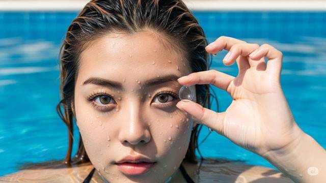 물놀이 시, 렌즈 착용은 감염병 위험이 있어 주의해야 한다｜출처: Gemini 생성