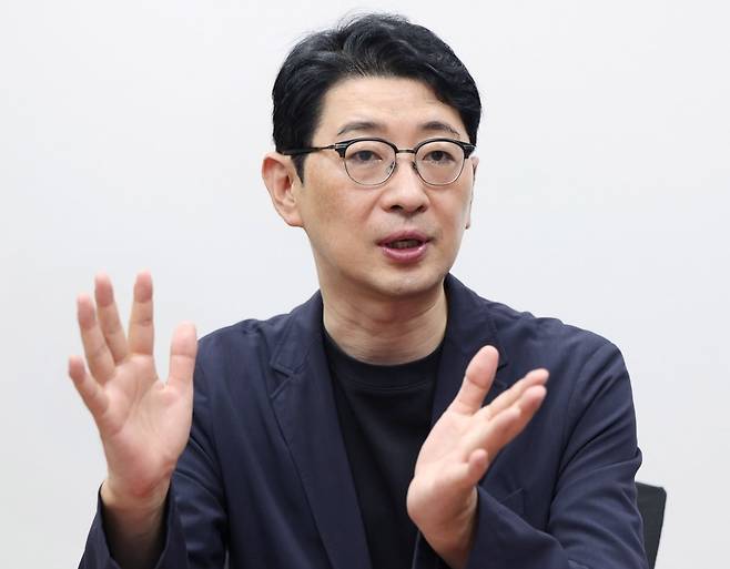주진우 국민의힘 당대표 후보자가 4일 서울 여의도 국회의원회관에서 한국경제신문과 인터뷰 하고 있다. 김범준 기자