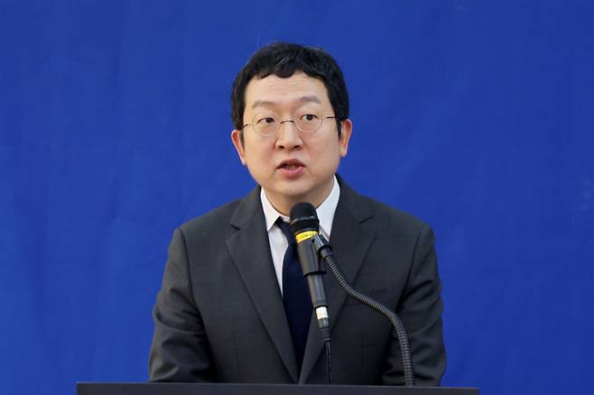 정민영 특검보가 7일 서울 서초구 순직해병특검팀 브리핑룸에서 관련 브리핑을 하고 있다. 연합뉴스