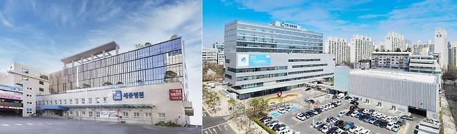 부천세종병원(왼쪽)과 인천세종병원 전경. 혜원의료재단 제공
