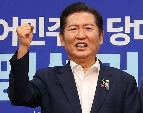 정청래 더불어민주당 신임 대표. 연합뉴스